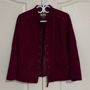 TanJay Women's Deep Burgundy Blazer